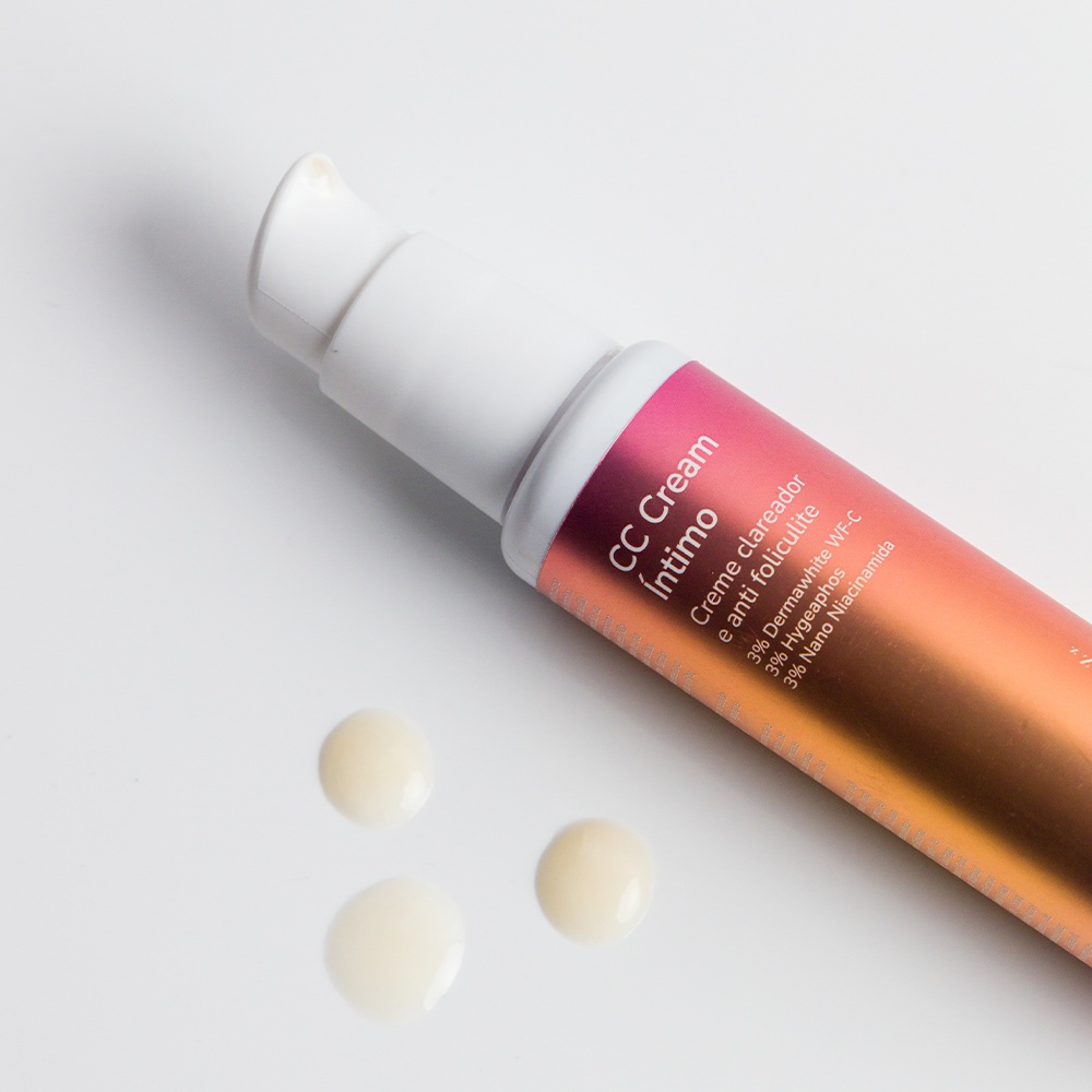 Tubo do CC Cream Mizz 30g com textura do produto