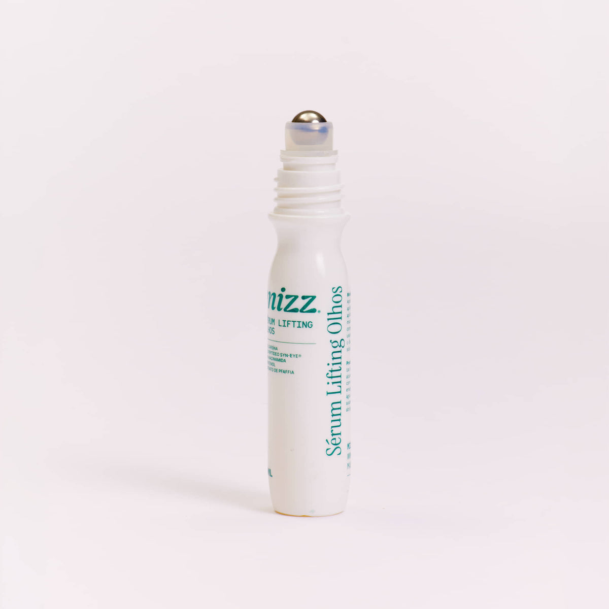 Aplicador roll-on do Sérum Lifting Olhos Mizz em frasco branco