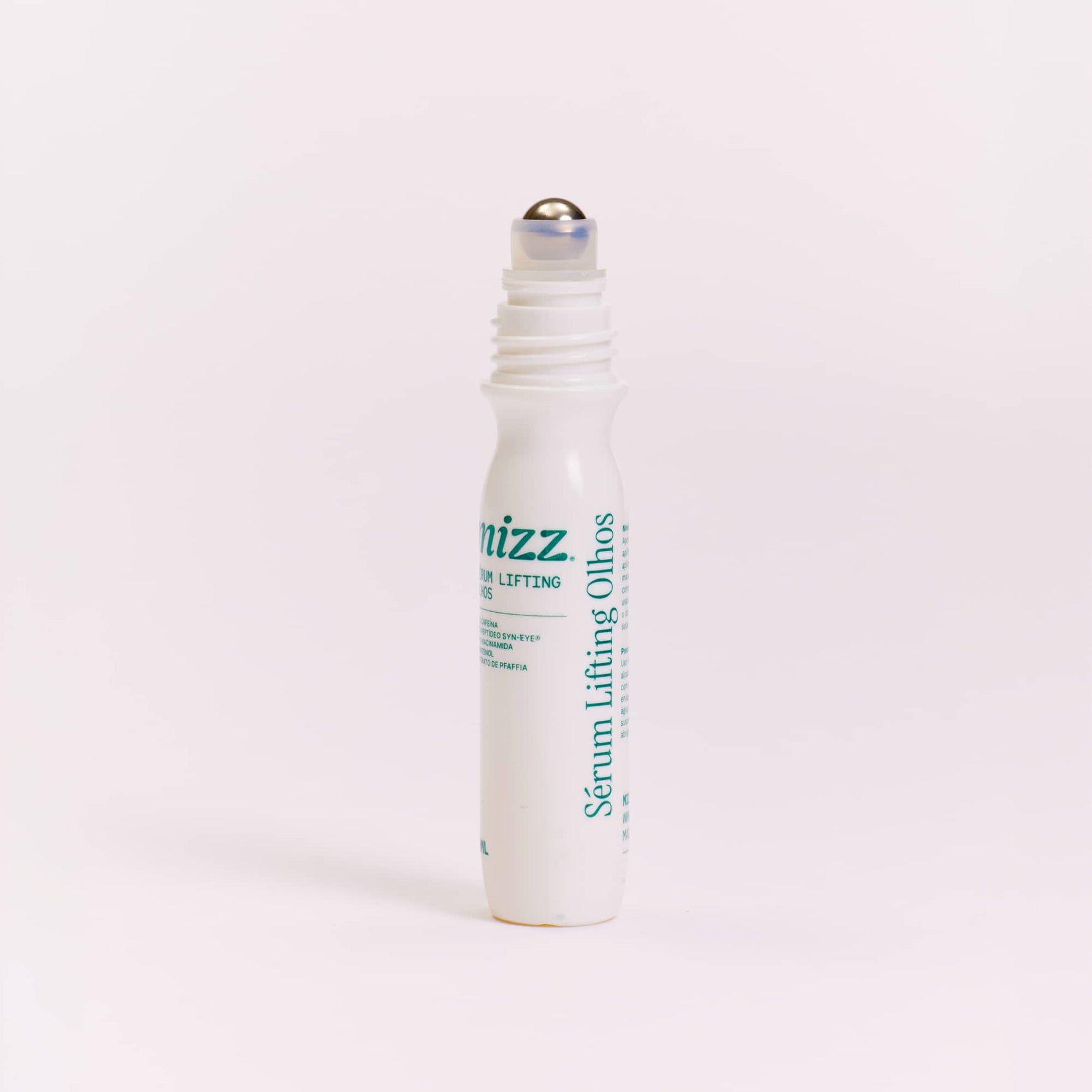 Aplicador roll-on do Sérum Lifting Olhos Mizz em frasco branco