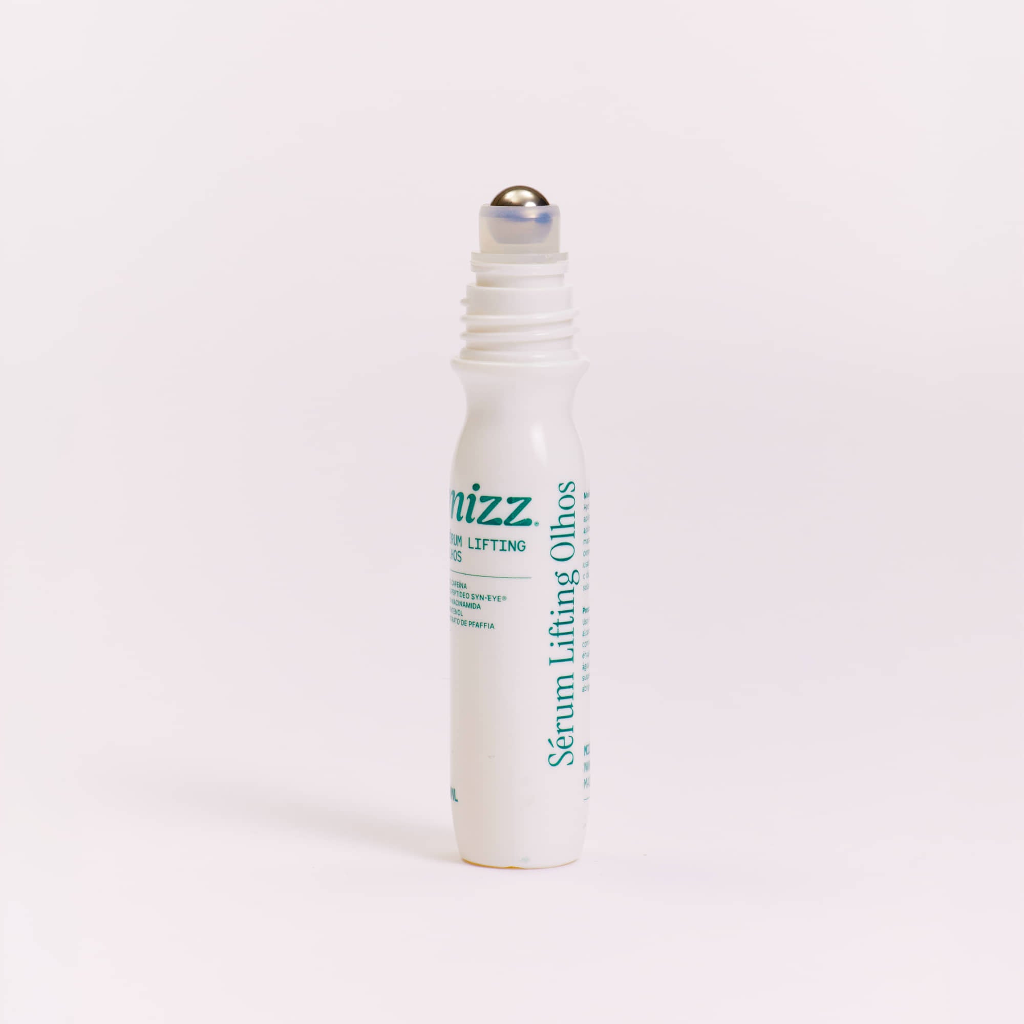 Aplicador roll-on do Sérum Lifting Olhos Mizz em frasco branco