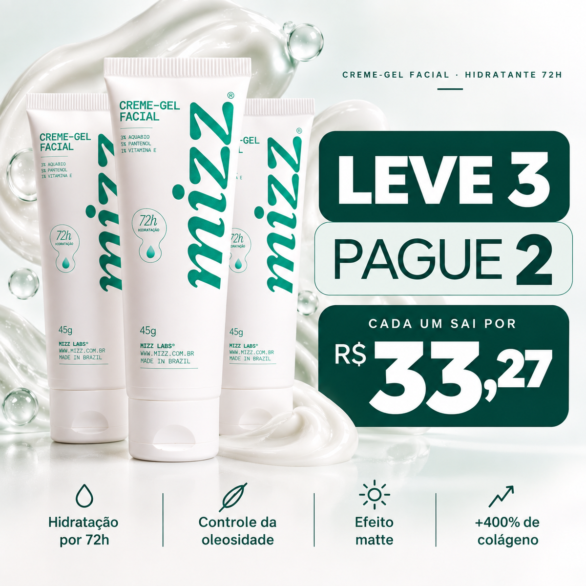 Creme Facial Hidratante - Mizz