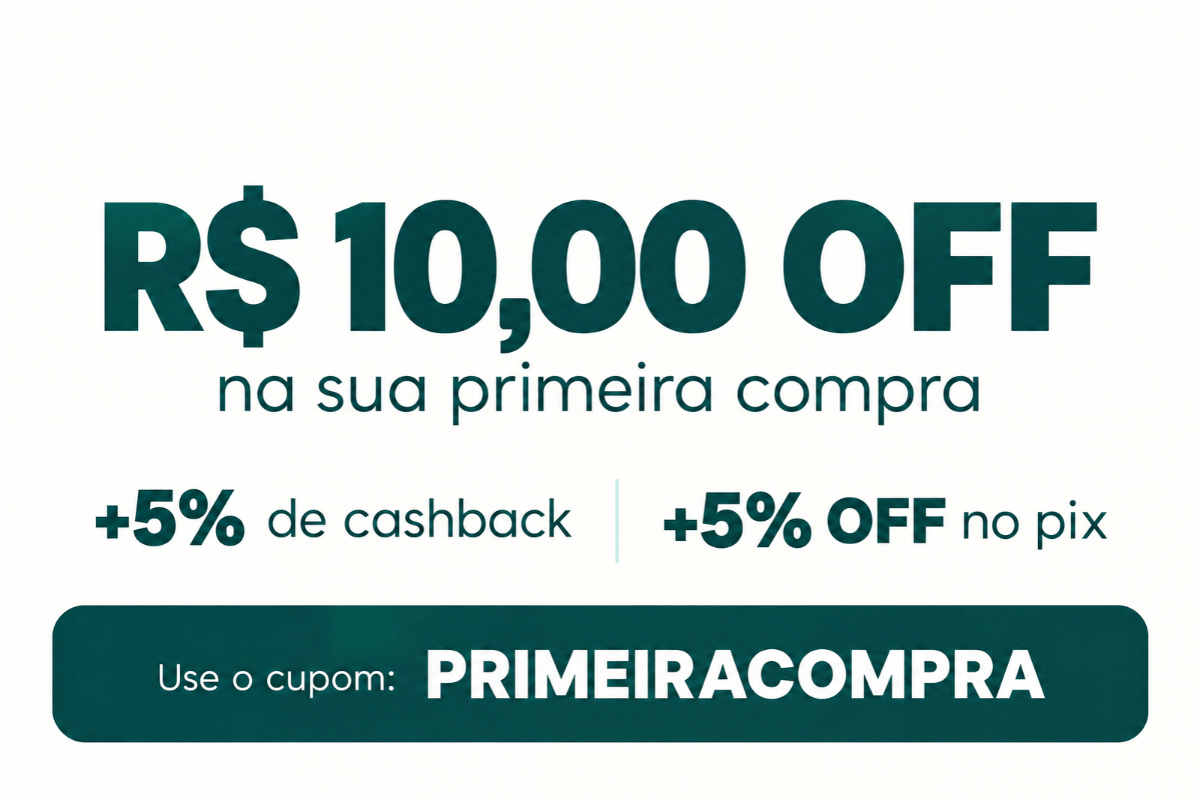 Cupom PRIMEIRACOMPRA Mizz — R$ 10 OFF na primeira compra, +5% de cashback e +5% OFF no Pix para novos clientes