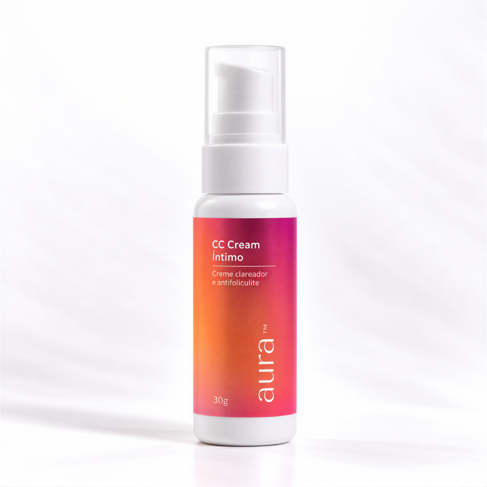 CC Cream Íntimo Aura by Mizz 30 g — creme clareador corporal e antifoliculite para virilha, axilas e todas as áreas do corpo