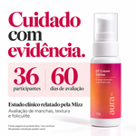 CC Cream Íntimo Aura Mizz com estudo clínico próprio — 36 participantes, 60 dias de uso, manchas e foliculite