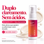 CC Cream Íntimo Aura Mizz — duplo clareamento sem ácidos, Dermawhite + Niacinamida, sem efeito rebote