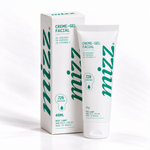 Creme-Gel Facial Hidratante 72h Mizz 45 g com embalagem — 3% Aquabio, 5% Pantenol, 1% Vitamina E, oil free, efeito matte