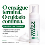 Espuma de Limpeza Facial Mizz com glicerina e Pentavitin — hidratação continua após o enxágue, pele sensível