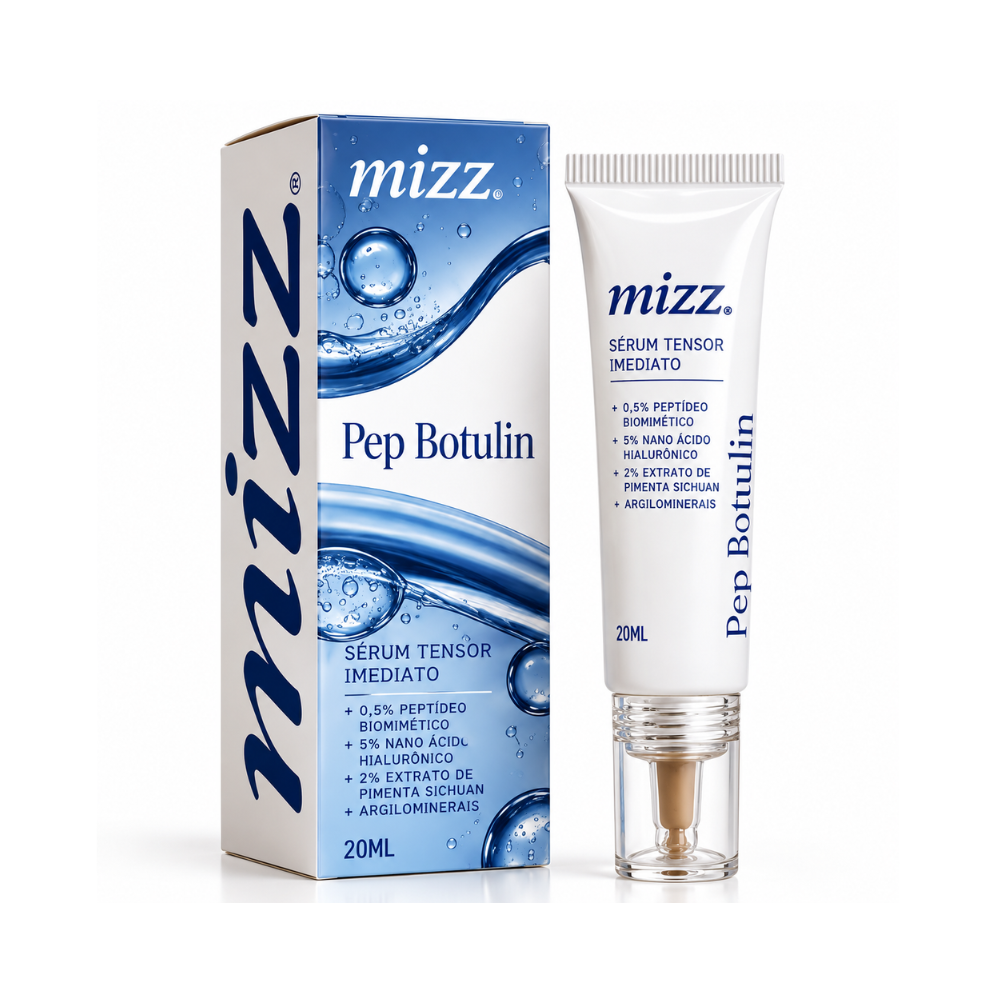 Pep Botulin Mizz 20 ml com caixa — sérum tensor imediato com 0,5% peptídeo botulínico biomimético e ácido hialurônico