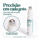 Aplicador roll-on inox tipo Gua Sha do Sérum Lifting Olhos Mizz — massageia contorno dos olhos com drenagem